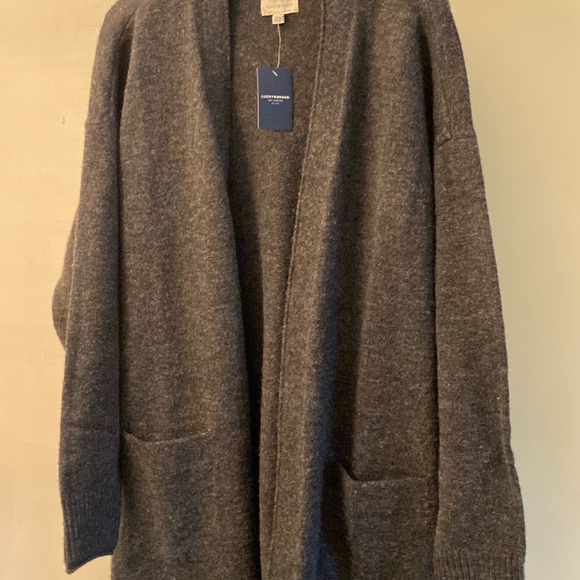 Lucky Brand Dark Gray Long Wool Blend Cardigan New With Tags - Picture 13 of 16